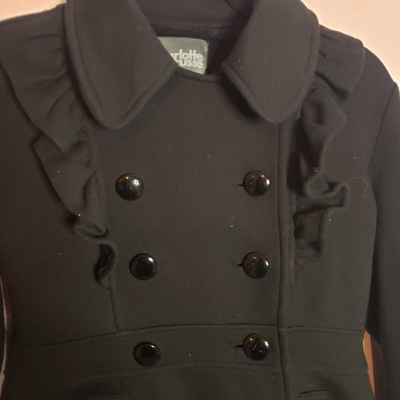 Small Black Charlotte Russe Peacoat - Picture 2 of 7